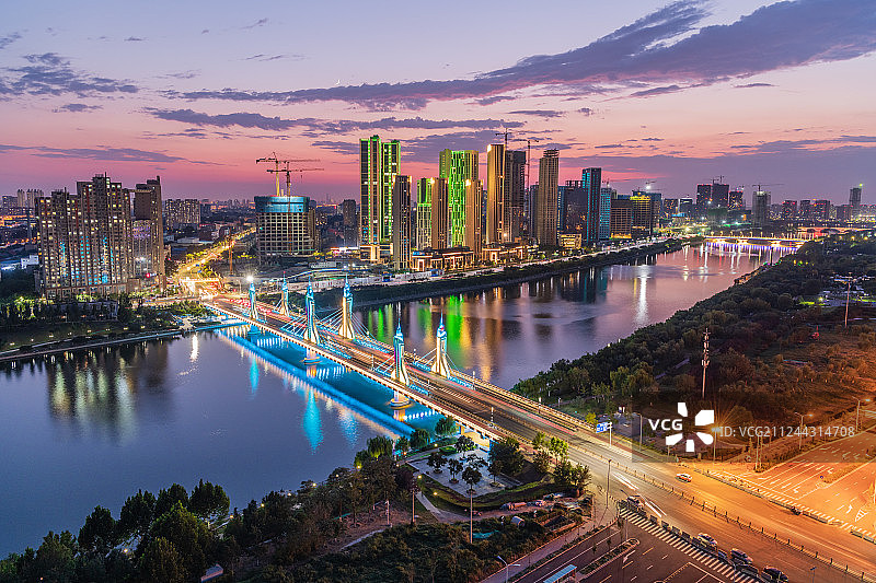 通州运河上的彩虹桥图片素材