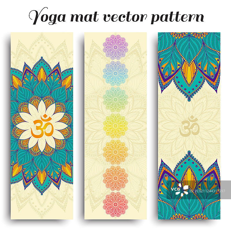 瑜伽垫图案图片素材