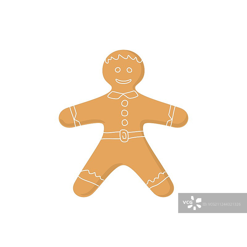 白色背景上的姜饼人图片素材