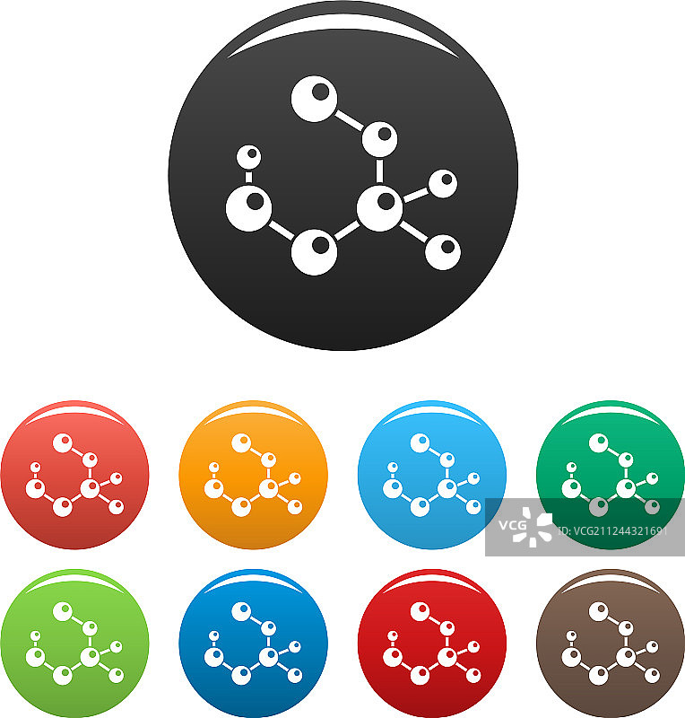 分子式图标彩色合集图片素材