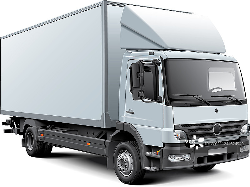 白色厢型货车图片素材