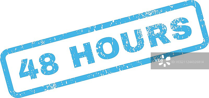 48小时文本橡胶图章图片素材
