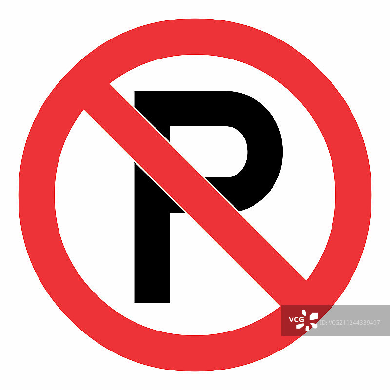 禁止停车标志图片素材