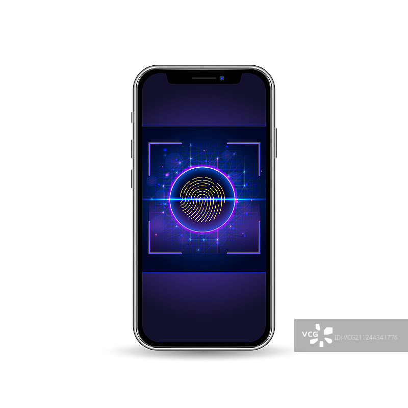 指纹扫描在线授权图片素材