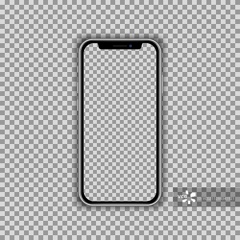 逼真智能手机屏幕模板图片素材