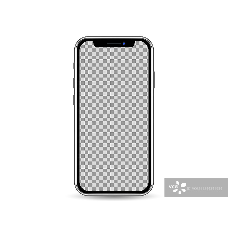 带有空白屏幕的逼真智能手机模板图片素材