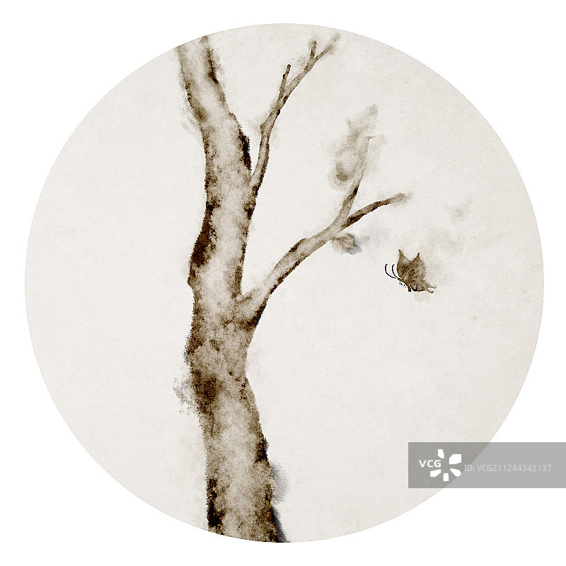 树和蝴蝶图片素材