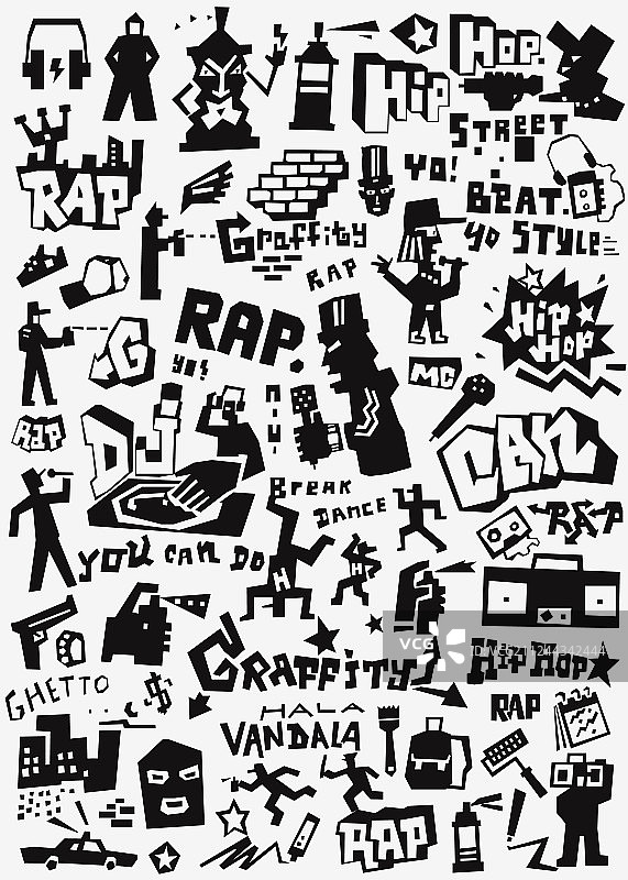 说唱涂鸦图片素材