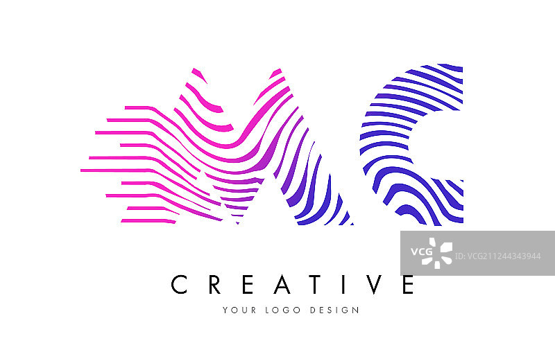 mc斑马线条字母标志设计图片素材