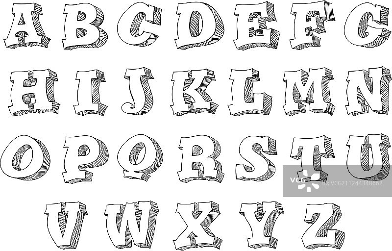 3D字母集图片素材