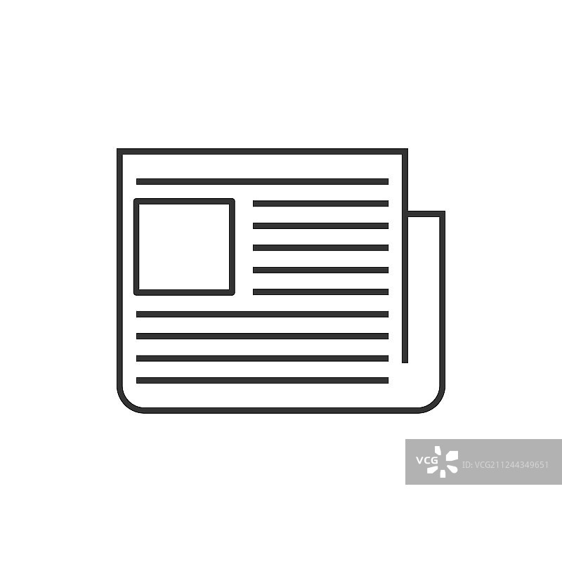 报纸细线图标图片素材