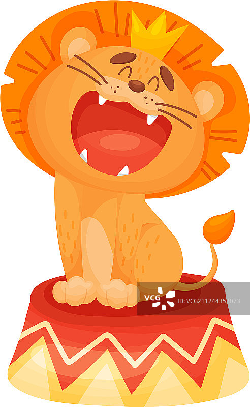 卡通狮子吼叫图片素材