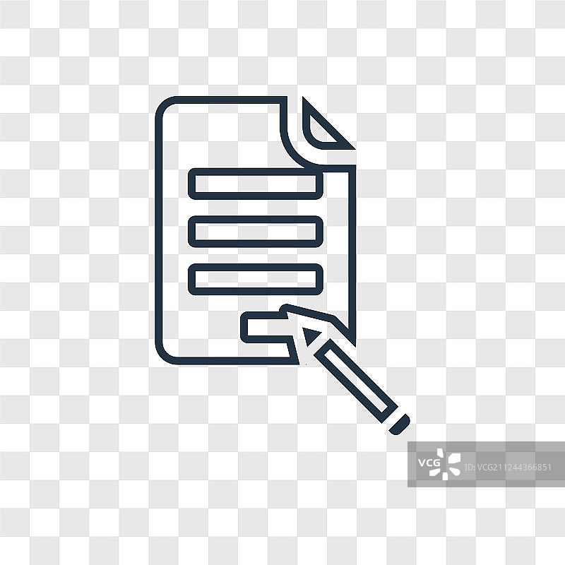 合同概念线性图标图片素材