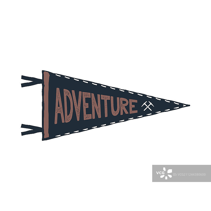 单色探险三角旗吊坠设计图片素材