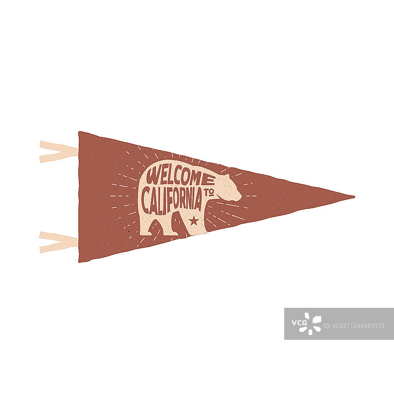 复古手绘三角旗模板欢迎图片素材