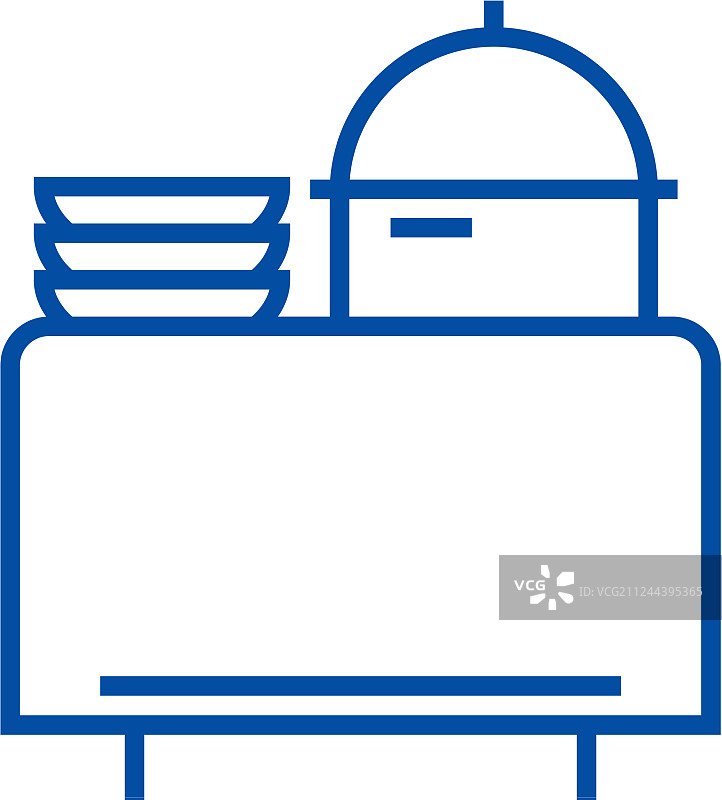 餐厅自助餐排队图标概念图片素材