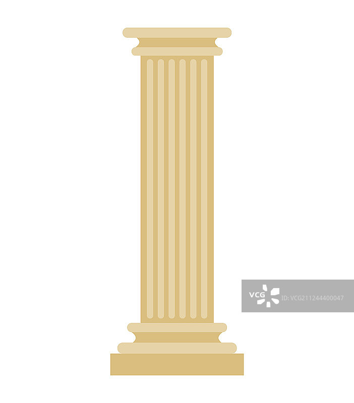 孤立的希腊柱古董柱图片素材