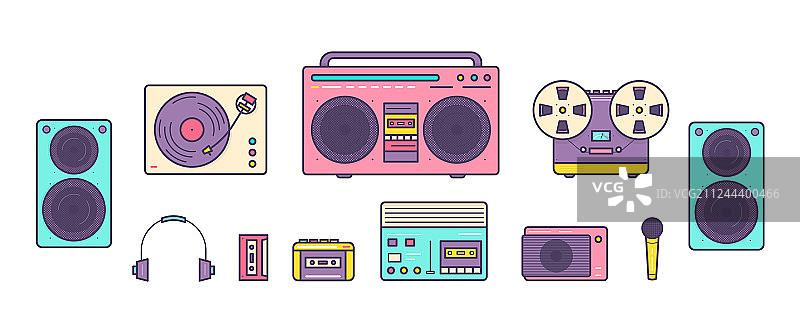 复古模拟音乐播放器合集图片素材