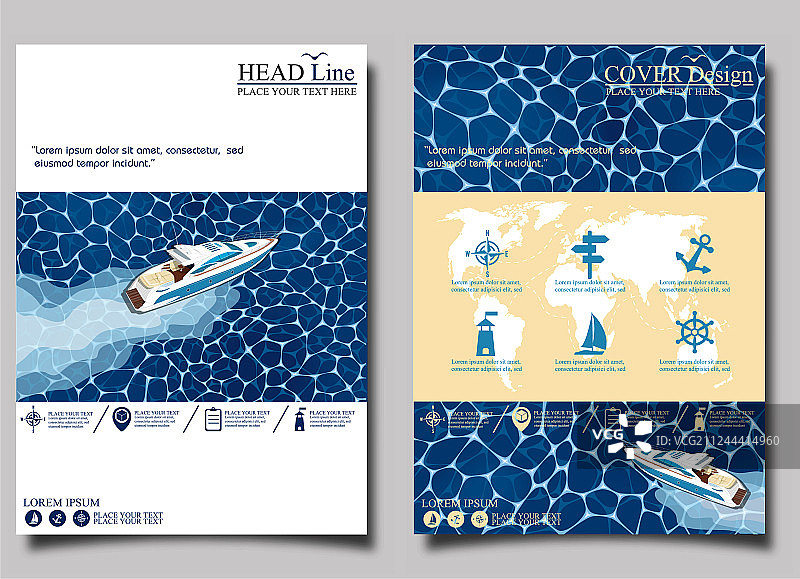 水上快艇海报俯视图图片素材