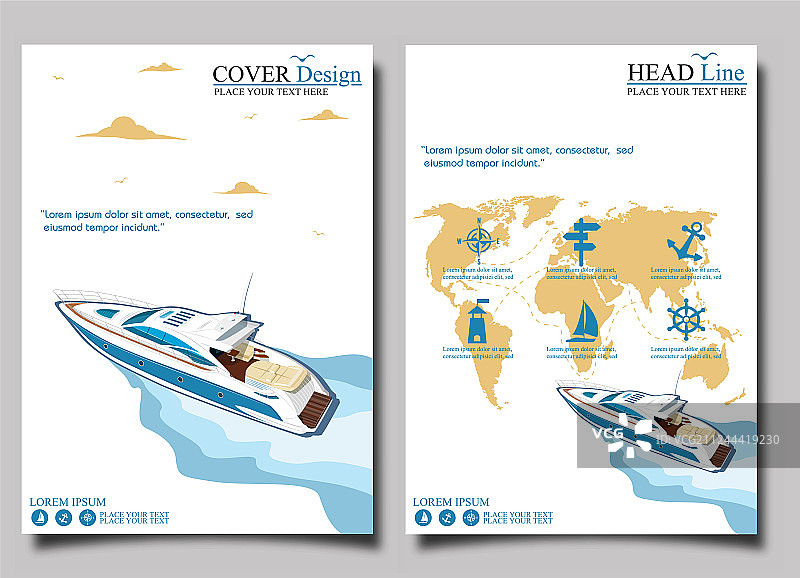 水上快艇海报俯视图图片素材