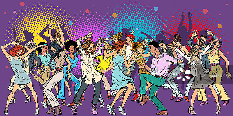 俱乐部派对跳舞的年轻人图片素材