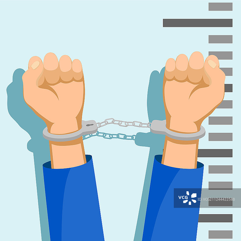 戴手铐的男人图片素材