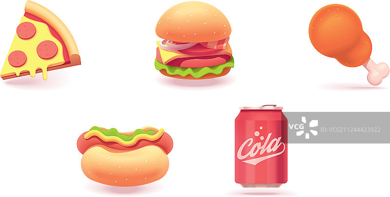 快餐图标合集图片素材