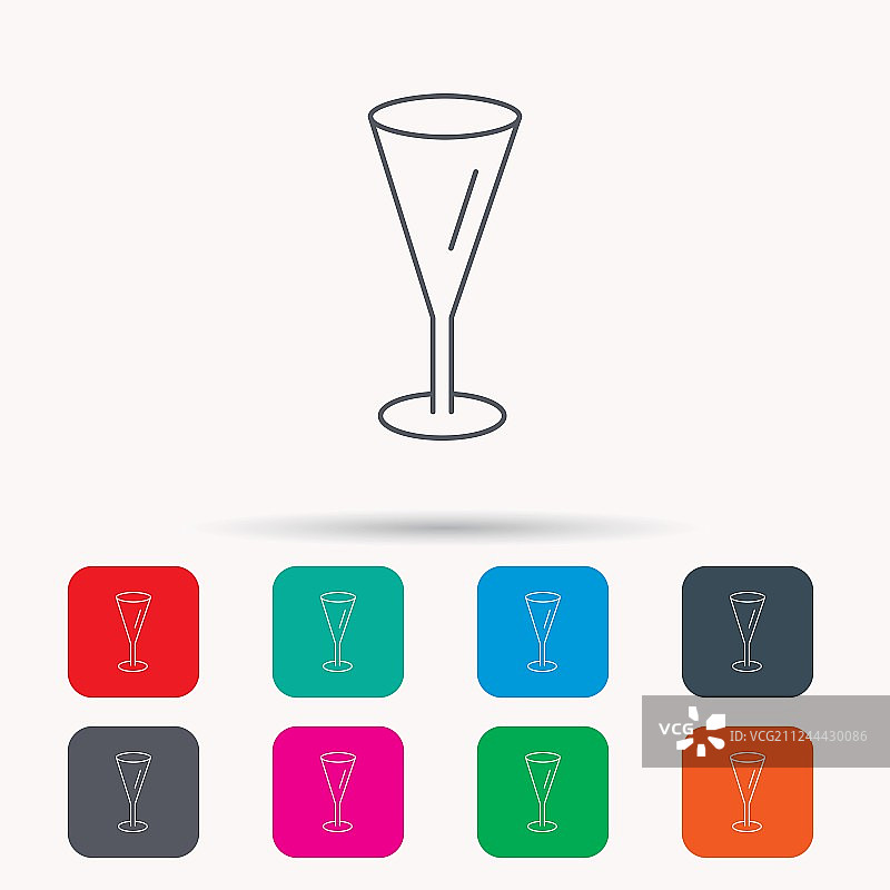 香槟酒杯图标，高脚杯标志图片素材