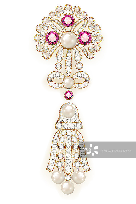 带有宝石的胸针吊坠图片素材