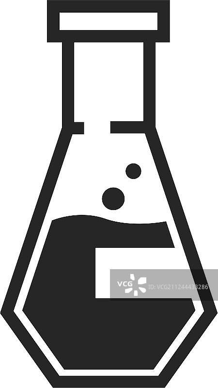 圆锥瓶图标简约风格图片素材