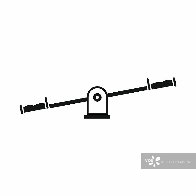 跷跷板图标简约风格图片素材