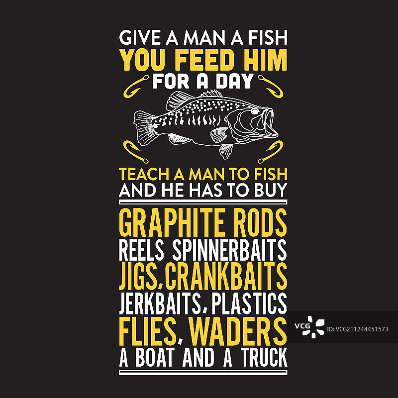 适用于印刷设计的钓鱼语录图片素材