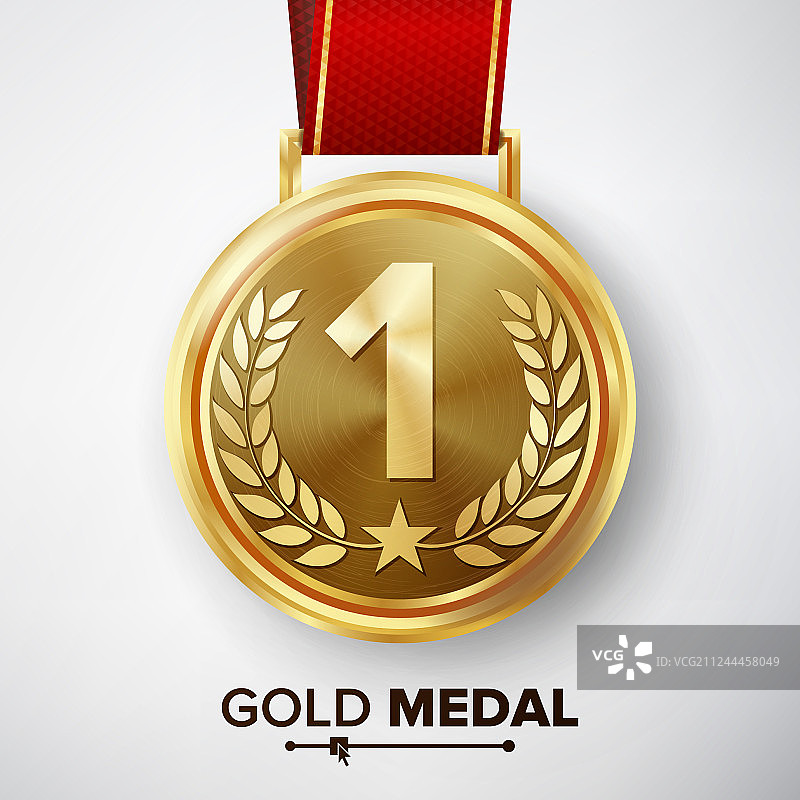 金属质感金色奖牌图片素材