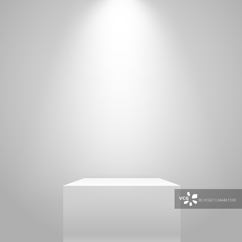 墙上白色发光展台模型图片素材
