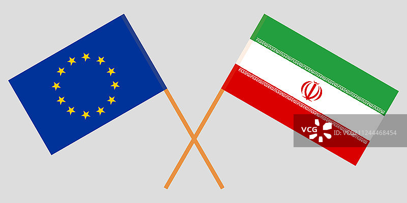 欧洲和伊朗国旗图片素材