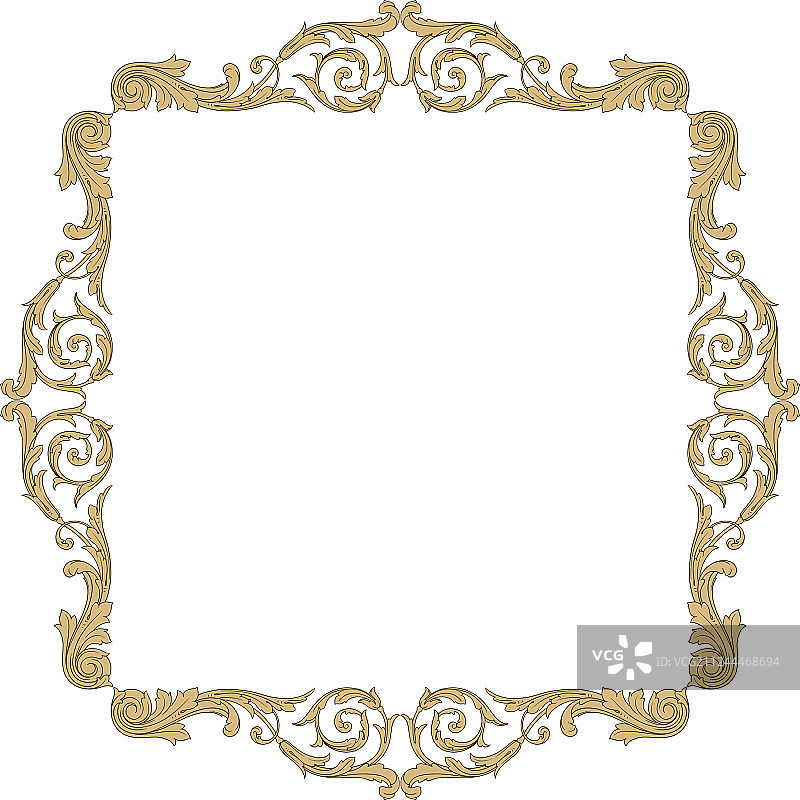 复古巴洛克装饰元素图片素材