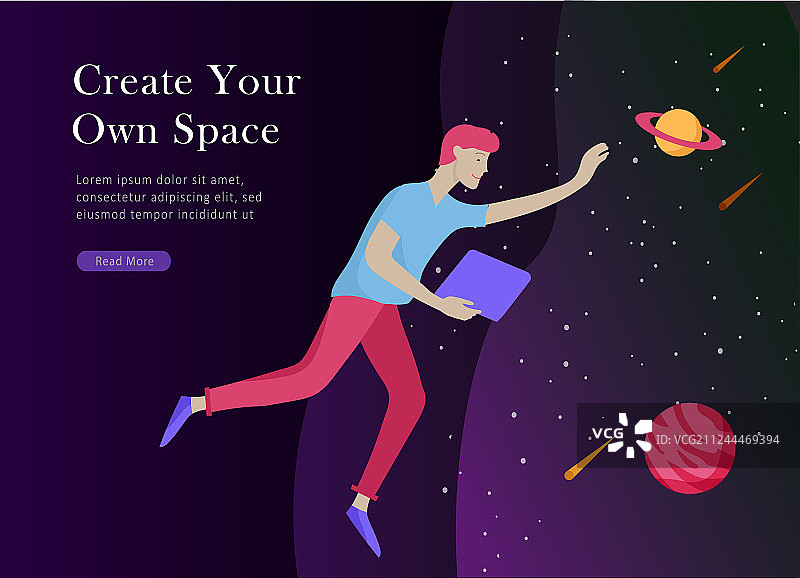 灵感飞行着陆页模板图片素材