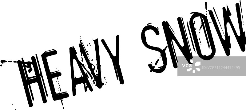 厚重积雪橡胶印章图片素材