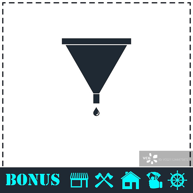 漏斗滤镜扁平图标图片素材