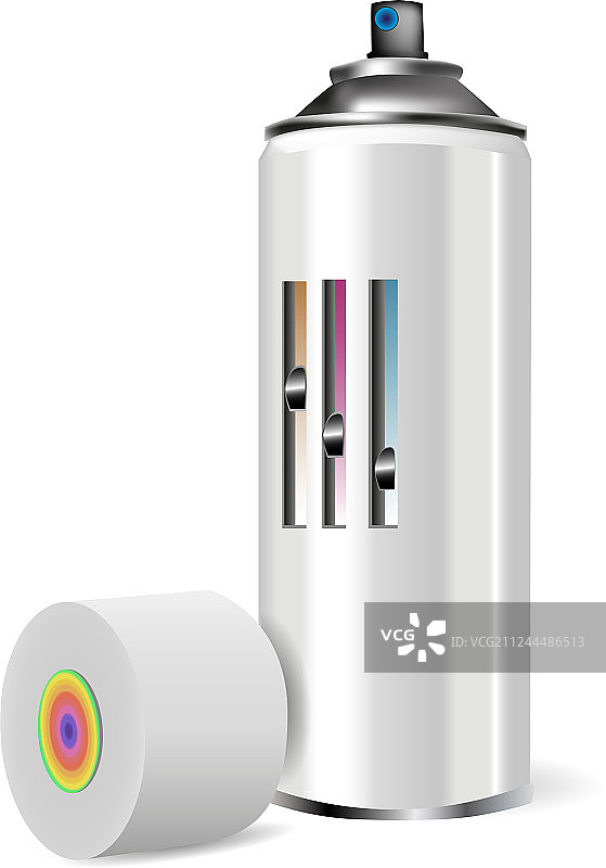 带逼真色彩和阴影的喷雾瓶盖图片素材