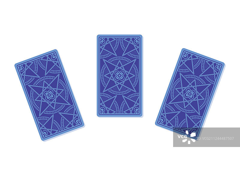 三张塔罗牌背面图片素材