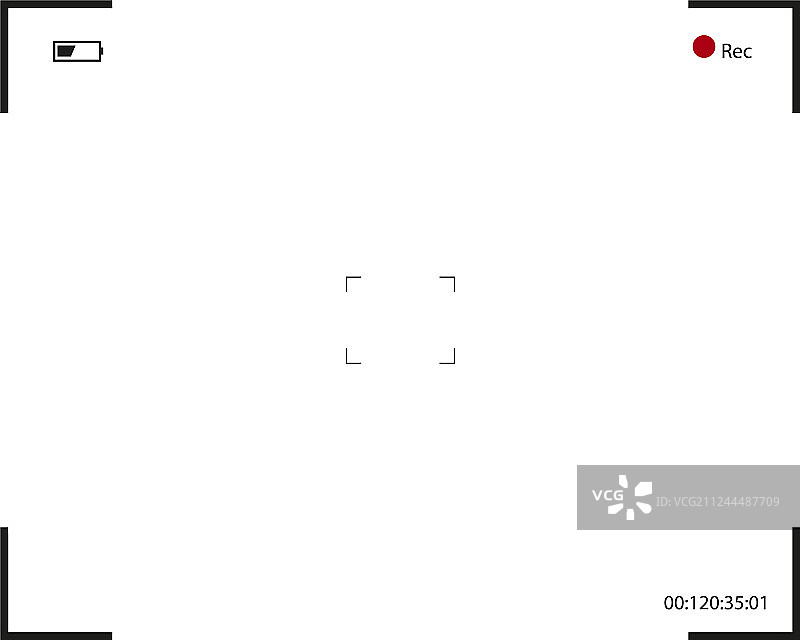 在白色背景上聚焦屏幕相机图片素材