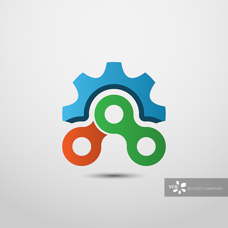 齿轮和链条标志图片素材