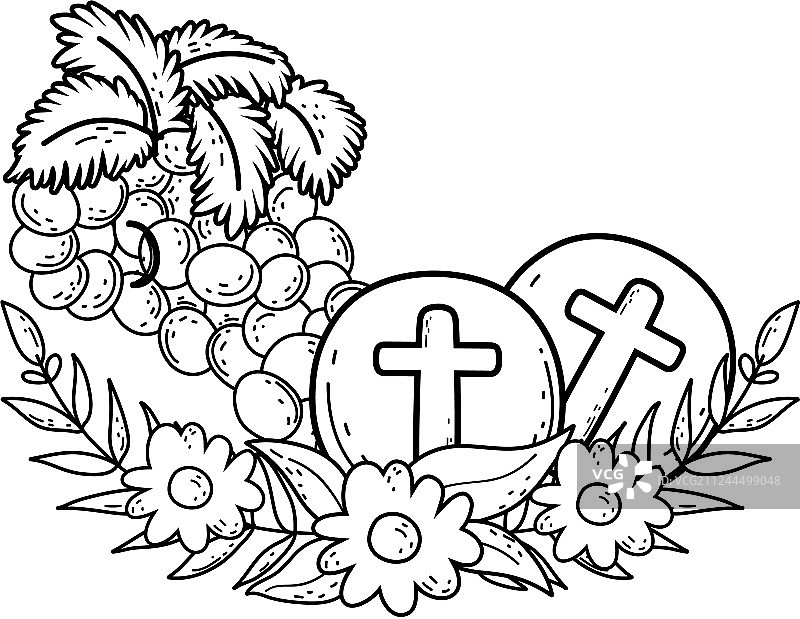 圣餐与葡萄图片素材