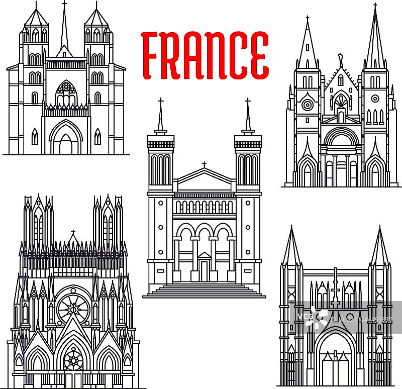 法国的历史建筑与名胜图片素材