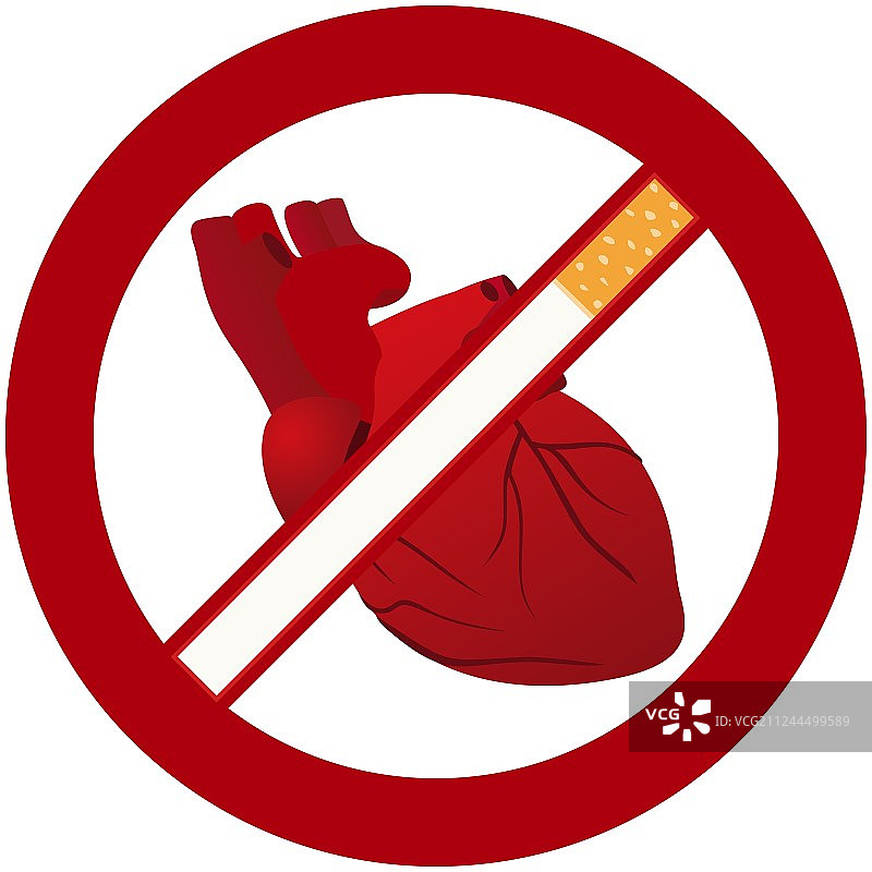 心脏和香烟图片素材