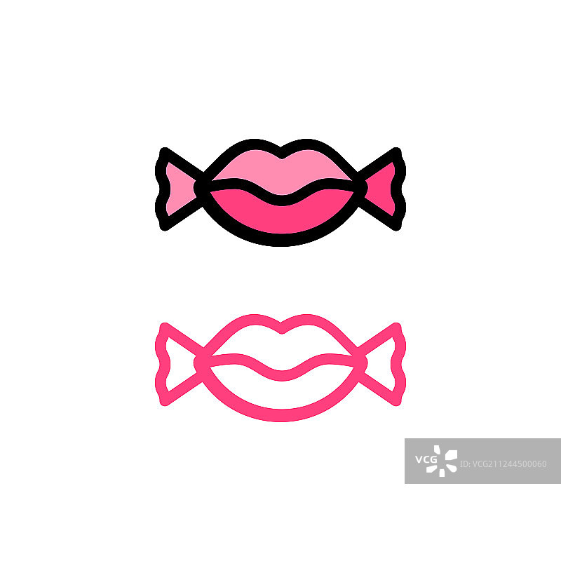 甜美嘴唇图标图片素材