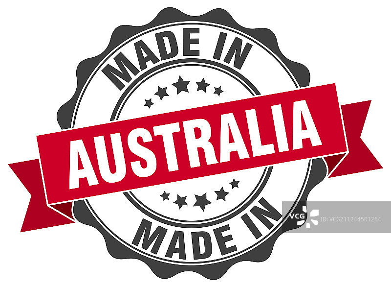 澳大利亚制造圆形印章图片素材