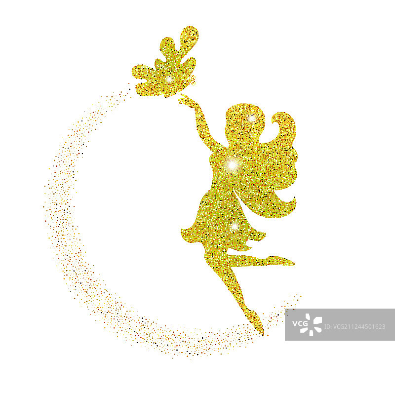 带有闪光粉的梦幻仙女图片素材