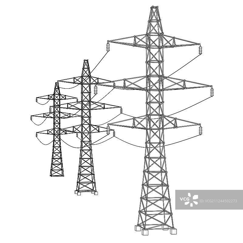 电力铁塔概念图片素材